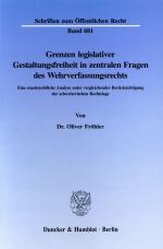 Cover-Bild Grenzen legislativer Gestaltungsfreiheit in zentralen Fragen des Wehrverfassungsrechts.