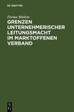 Cover-Bild Grenzen unternehmerischer Leitungsmacht im marktoffenen Verband