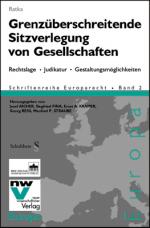 Cover-Bild Grenzüberschreitende Sitzverlegung von Gesellschaften