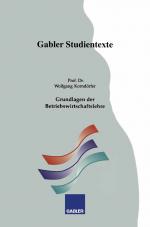 Cover-Bild Grundlagen der Betriebswirtschaftslehre