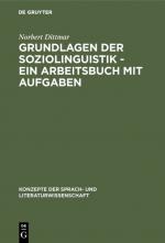 Cover-Bild Grundlagen der Soziolinguistik - Ein Arbeitsbuch mit Aufgaben