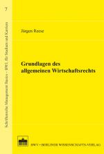 Cover-Bild Grundlagen des allgemeinen Wirtschaftsrechts