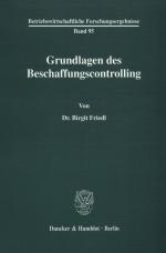 Cover-Bild Grundlagen des Beschaffungscontrolling.
