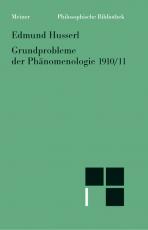 Cover-Bild Grundprobleme der Phänomenologie 1910/11