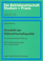 Cover-Bild Grundriss der Volkswirtschaftspolitik