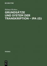 Cover-Bild Grundsätze und System der Transkription – IPA (G)