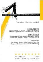 Cover-Bild Guidelines on Regulatory Impact Assessment (RAI) Leitfaden zur Gesetzesfolgenabschätzung (GFA)