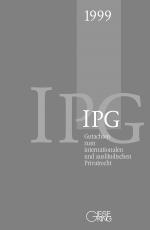 Cover-Bild Gutachten zum internationalen und ausländischen Privatrecht (IGP)1999