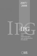 Cover-Bild Gutachten zum internationalen und ausländischen Privatrecht IPG 2007/2008