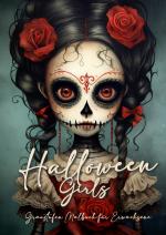 Cover-Bild Halloween Girls Graustufen Malbuch für Ewachsene