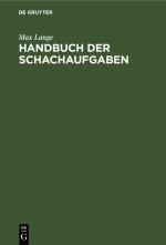 Cover-Bild Handbuch der Schachaufgaben
