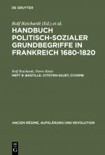 Cover-Bild Handbuch politisch-sozialer Grundbegriffe in Frankreich 1680-1820 / Bastille. Citoyen-Sujet, Civisme