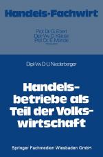 Cover-Bild Handelsbetriebe als Teil der Volkswirtschaft