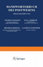 Cover-Bild Handwörterbuch des Postwesens