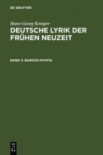 Cover-Bild Hans-Georg Kemper: Deutsche Lyrik der frühen Neuzeit / Barock-Mystik