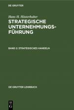 Cover-Bild Hans H. Hinterhuber: Strategische Unternehmungsführung / Strategisches Handeln
