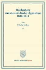 Cover-Bild Hardenberg und die ständische Opposition 1810-1811.