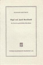 Cover-Bild Hegel und Jacob Burckhardt