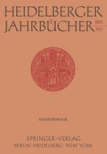 Cover-Bild Heidelberger Jahrbücher