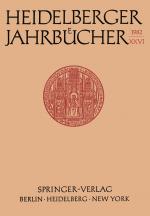 Cover-Bild Heidelberger Jahrbücher