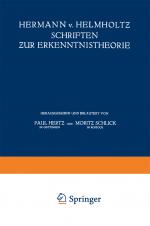 Cover-Bild Hermann v. Helmholtz Schriften zur Erkenntnistheorie