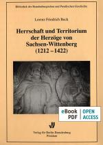 Cover-Bild Herrschaft und Territorium der Herzöge von Sachsen-Wittenberg (1212-1422)