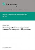 Cover-Bild Herstellung und Untersuchung p-leitender transparenter CuAlO2- und CuCrO2-Schichten