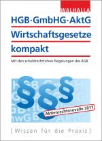 Cover-Bild HGB, GmbHG, AktG, Wirtschaftsgesetze kompakt 2017