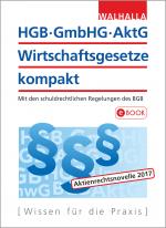 Cover-Bild HGB, GmbHG, AktG, Wirtschaftsgesetze kompakt 2017