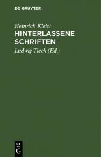 Cover-Bild Hinterlassene Schriften