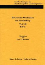 Cover-Bild Historisches Ortslexikon für Brandenburg, Teil VII, Lebus