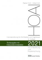 Cover-Bild HOAI 2021 - Textausgabe mit Interpolationstabellen