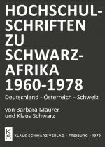 Cover-Bild Hochschulschriften zu Schwarzafrika 1960-1978