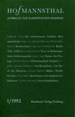 Cover-Bild Hofmannsthal-Jahrbuch. Jahrbuch zur europäischen Moderne