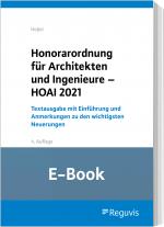 Cover-Bild Honorarordnung für Architekten und Ingenieure - HOAI 2021 (E-Book)