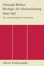 Cover-Bild Ideologie der Arbeiterdichtung 1914-1933