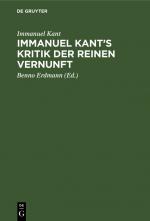 Cover-Bild Immanuel Kant’s Kritik der reinen Vernunft