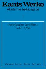Cover-Bild Immanuel Kant: Werke / Vorkritische Schriften I 1747-1756
