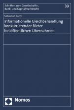 Cover-Bild Informationelle Gleichbehandlung konkurrierender Bieter bei öffentlichen Übernahmen