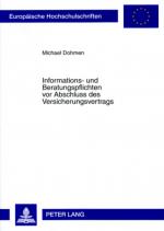 Cover-Bild Informations- und Beratungspflichten vor Abschluss des Versicherungsvertrags