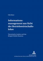 Cover-Bild Informationsmanagement aus Sicht der Betriebswirtschaftslehre