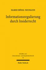 Cover-Bild Informationsregulierung durch Insiderrecht