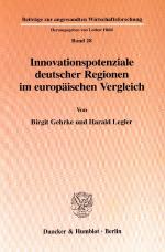 Cover-Bild Innovationspotenziale deutscher Regionen im europäischen Vergleich.