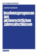 Cover-Bild Insolvenzprognosen aus aktienrechtlichen Jahresabschlüssen