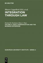 Cover-Bild Integration Through Law / Legal Harmonization and the Business Enterprise