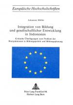 Cover-Bild Integration von Bildung und gesellschaftlicher Entwicklung in Indonesien