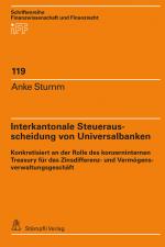 Cover-Bild Interkantonale Steuerausscheidung von Universalbanken