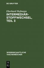 Cover-Bild Intermediärstoffwechsel, Teil 3