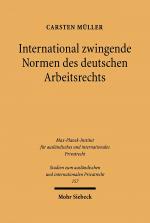 Cover-Bild International zwingende Normen des deutschen Arbeitsrechts