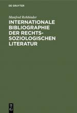 Cover-Bild Internationale Bibliographie der rechtssoziologischen Literatur